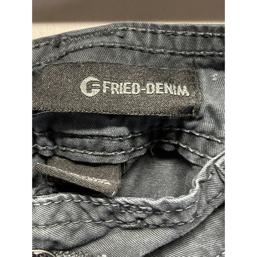 Fried Denim Baggy Cargo Jorts Mens 34 Gray‎ Y2K Skater Utility Shorts Cotton